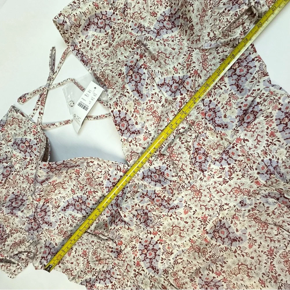 J.Crew Puff-sleeve V-neck Top in Ratti® Paisley Garden Short Sleeve Blouse Shirt